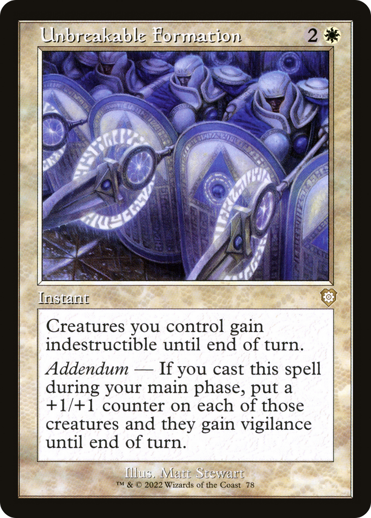 {R} Unbreakable Formation (Retro) [The Brothers' War Commander][BRC 078]