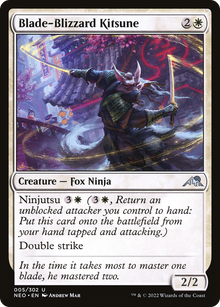 {C} Blade-Blizzard Kitsune [Kamigawa: Neon Dynasty][NEO 005]