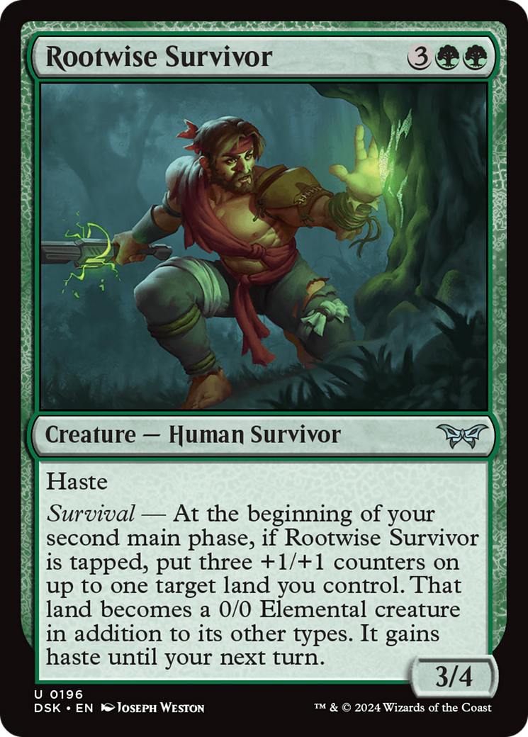 {@C} Rootwise Survivor [Duskmourn: House of Horror][DSK 196]
