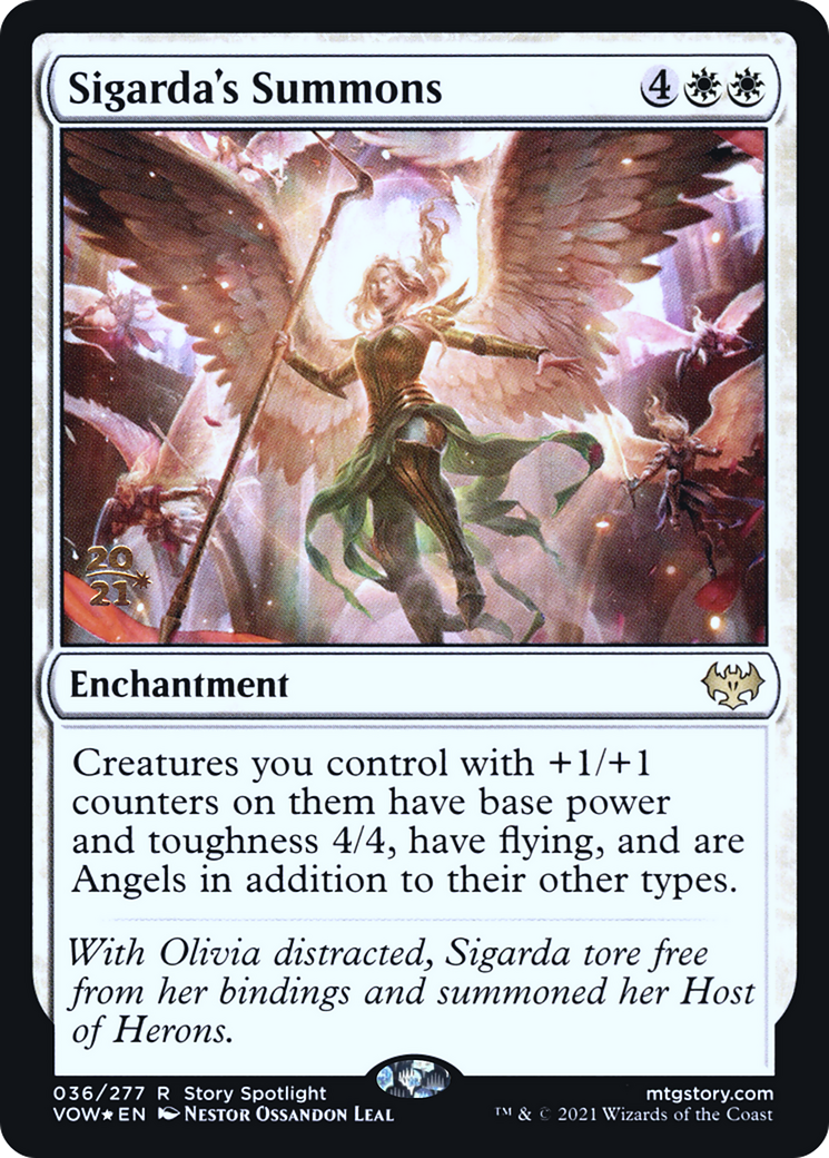 {R} Sigarda's Summons [Innistrad: Crimson Vow Prerelease Promos][PR VOW 036] - Misty Mountain Games