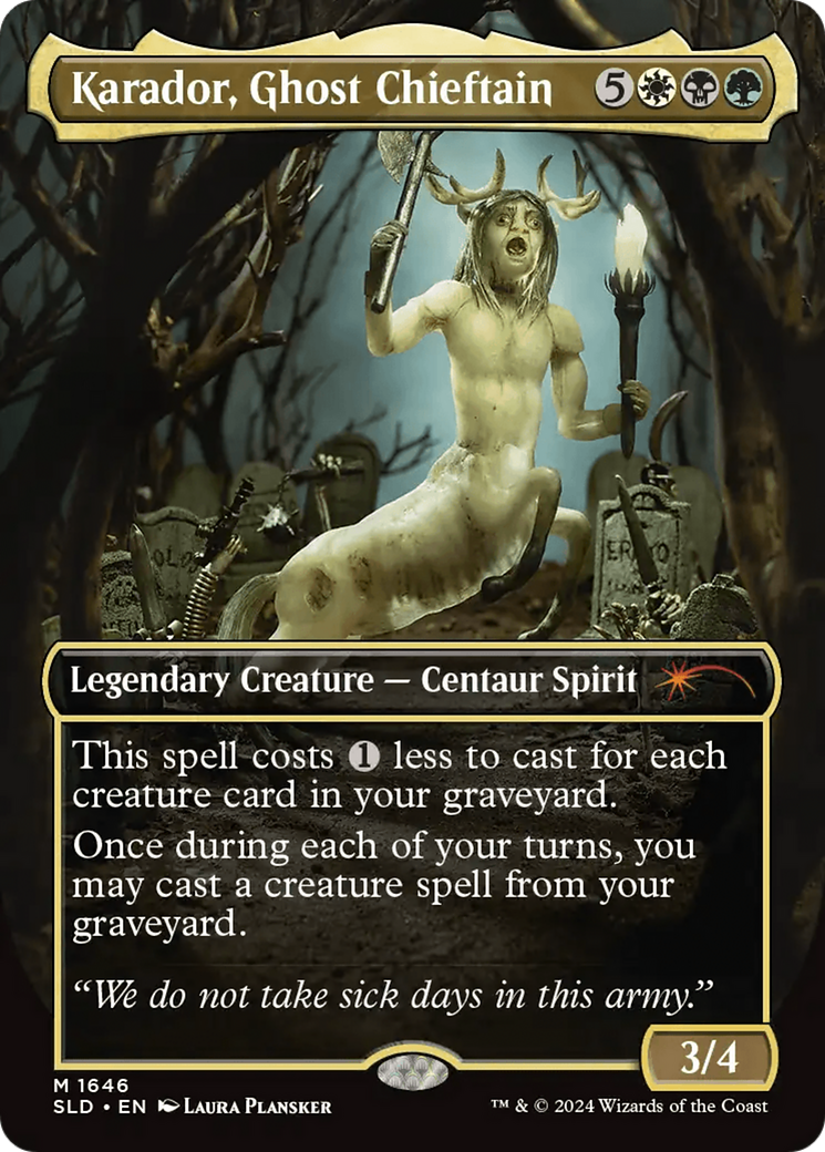{R} Karador, Ghost Chieftain (Rainbow Foil) [Secret Lair Drop Series][RBF SLD 1646]