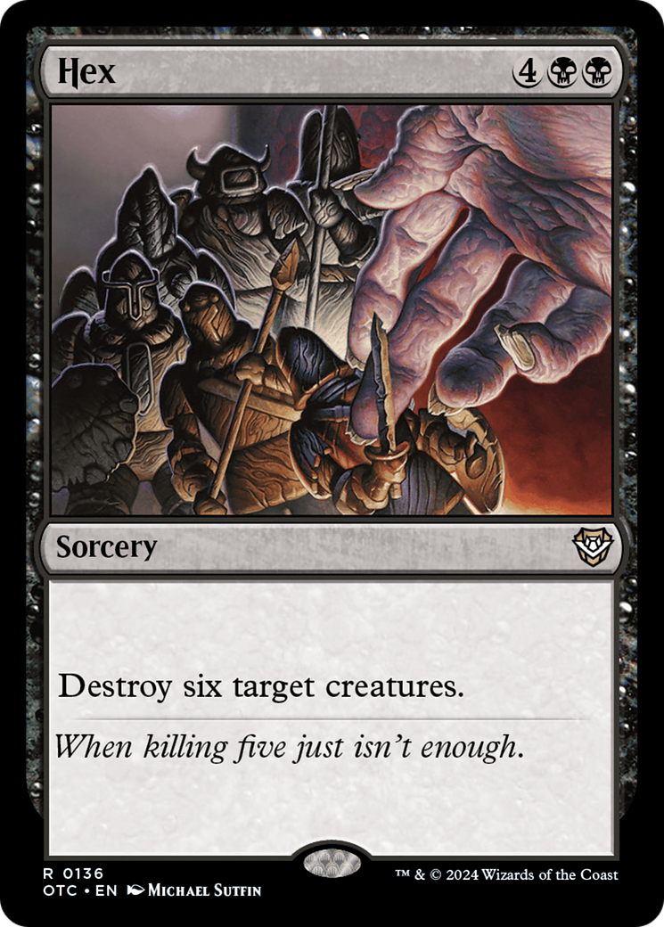 {R} Hex [Outlaws of Thunder Junction Commander][OTC 136]