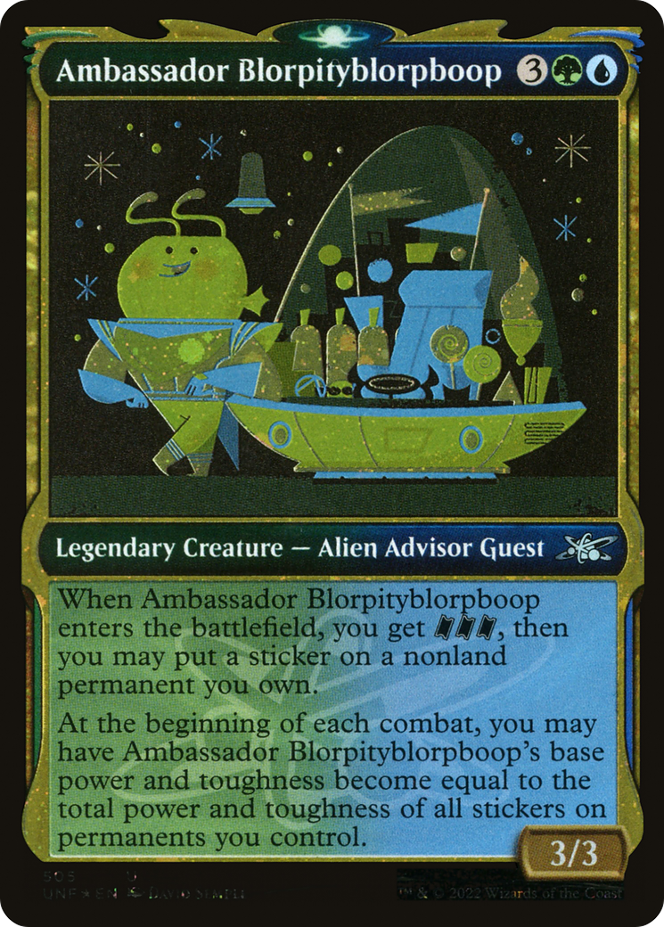 {C} Ambassador Blorpityblorpboop (Showcase) (Galaxy Foil) [Unfinity][UNF 505]
