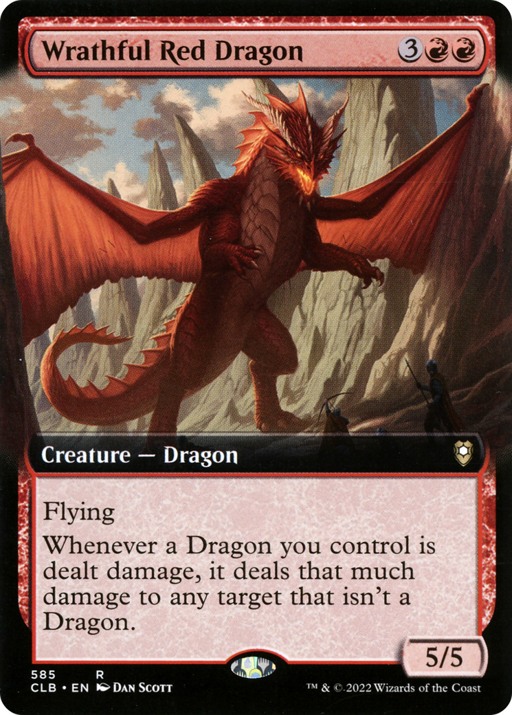 {R} Wrathful Red Dragon (Extended Art) [Commander Legends: Battle for Baldur's Gate][CLB 585]