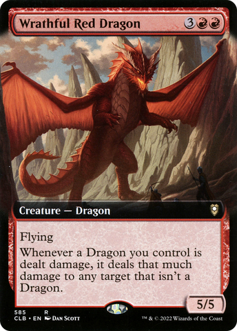 {R} Wrathful Red Dragon (Extended Art) [Commander Legends: Battle for Baldur's Gate][CLB 585]