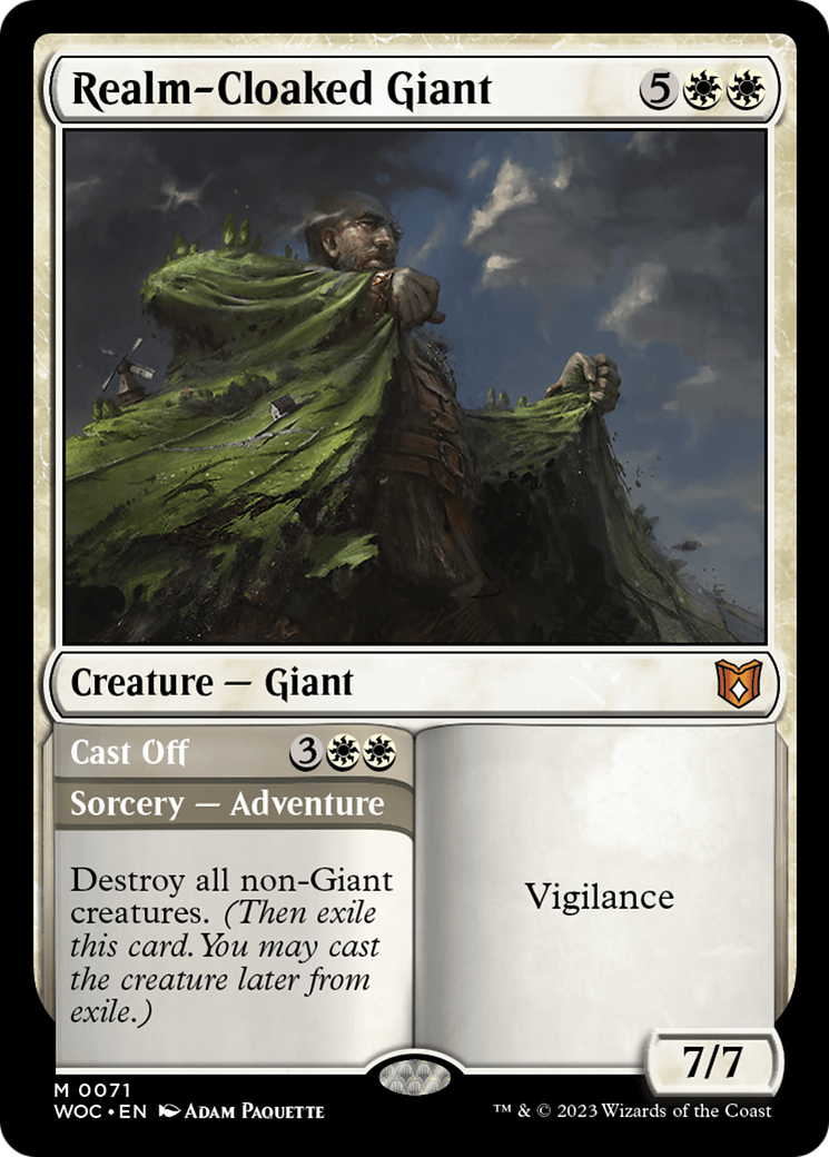 {R} Realm-Cloaked Giant // Cast Off [Wilds of Eldraine Commander][WOC 071]