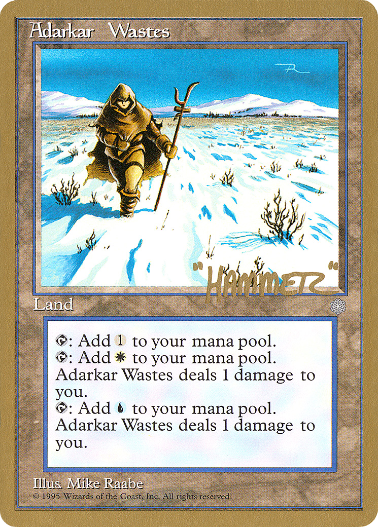 {R} Adarkar Wastes (Shawn "Hammer" Regnier) [Pro Tour Collector Set][GB PTC SHR351]