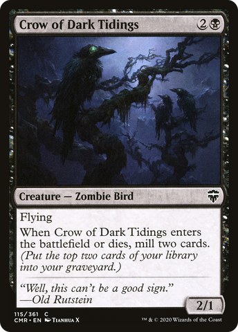{C} Crow of Dark Tidings [Commander Legends][CMR 115]