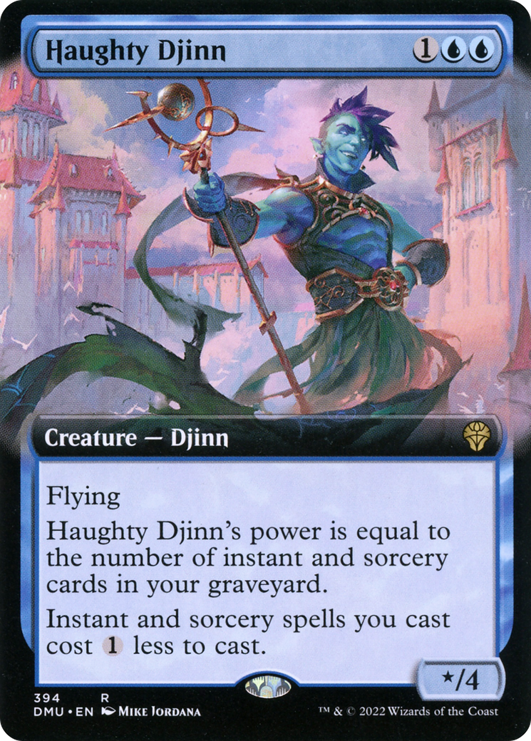 {R} Haughty Djinn (Extended Art) [Dominaria United][DMU 394]