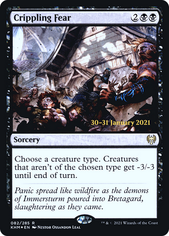 {R} Crippling Fear [Kaldheim Prerelease Promos][PR KHM 082]