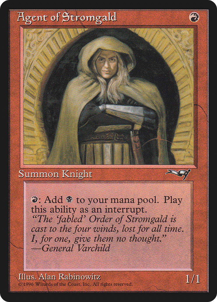 {C} Agent of Stromgald (Arms Crossed) [Alliances][ALL 64B]
