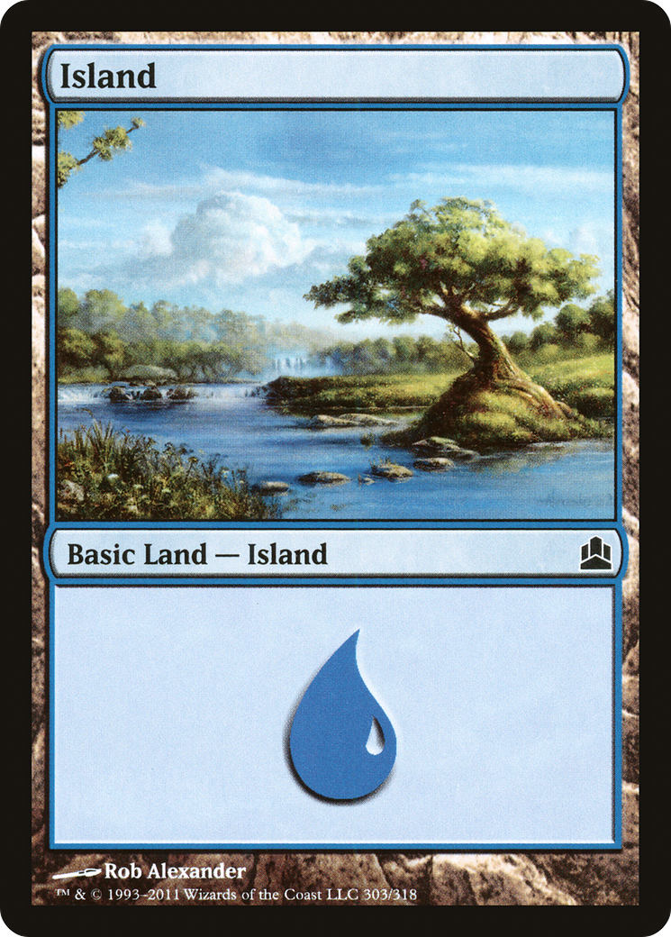 {B}[CMD 303] Island (303) [Commander 2011]