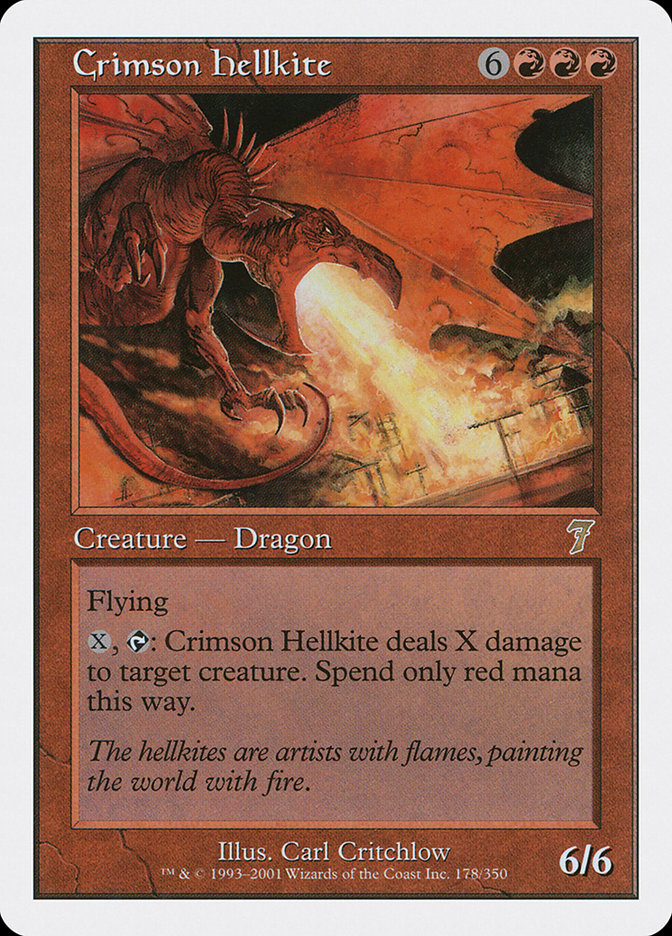 {R} Crimson Hellkite [Seventh Edition][7ED 178]