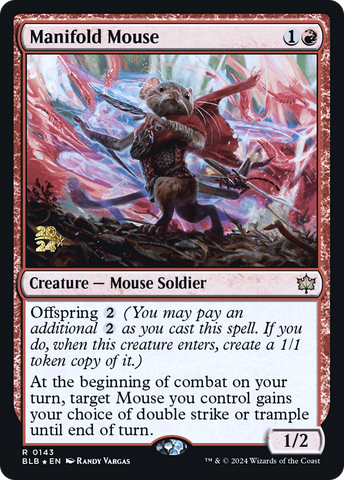 {@R} Manifold Mouse [Bloomburrow Prerelease Promos][PR BLB 143]