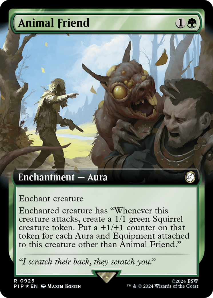 {R} Animal Friend (Extended Art) (Surge Foil) [Fallout][PIP 925]