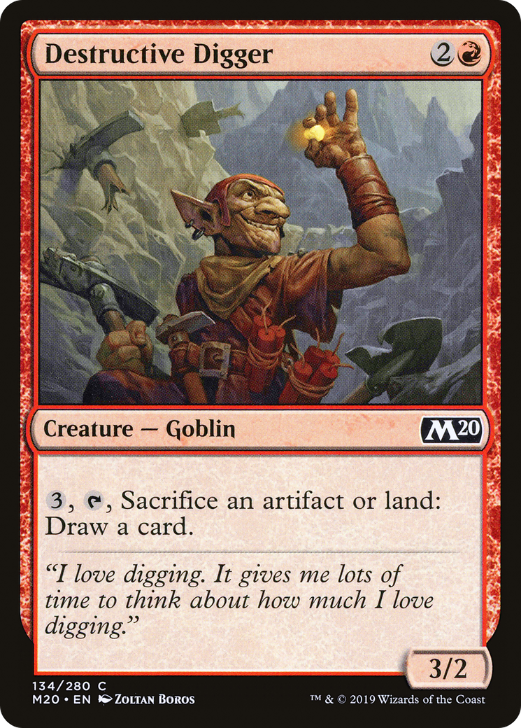 {C} Destructive Digger [Core Set 2020][M20 134]