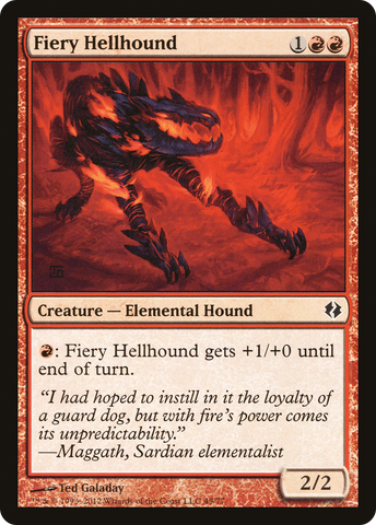 {C} Fiery Hellhound [Duel Decks: Venser vs. Koth][DDI 049]