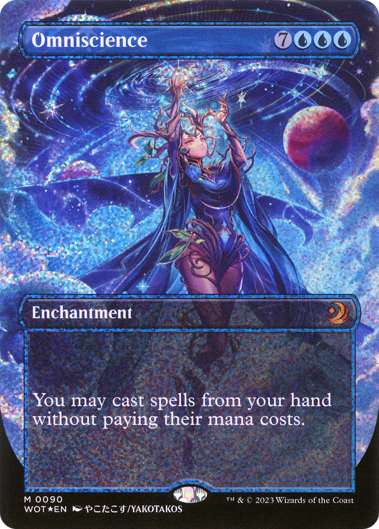 {R} Omniscience (Anime Borderless) (Confetti Foil) [Wilds of Eldraine: Enchanting Tales][WOT 090]