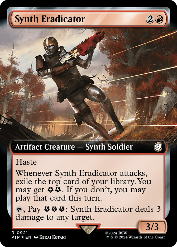 {R} Synth Eradicator (Extended Art) (Surge Foil) [Fallout][PIP 921]
