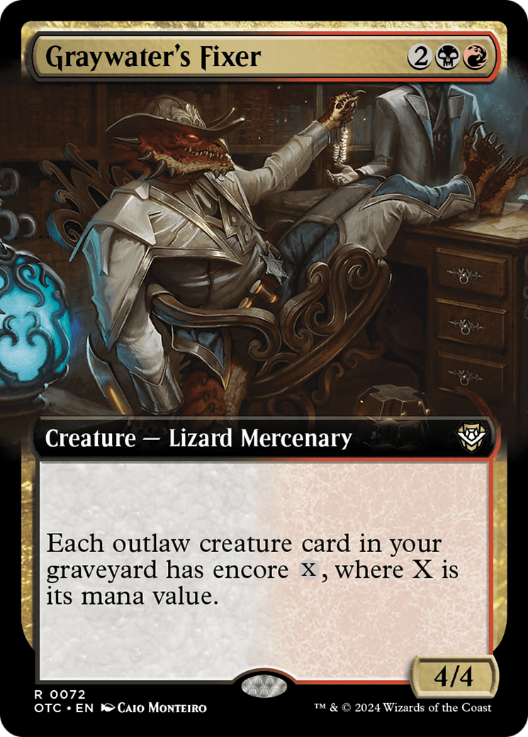 {R} Graywater's Fixer (Extended Art) [Outlaws of Thunder Junction Commander][OTC 072]