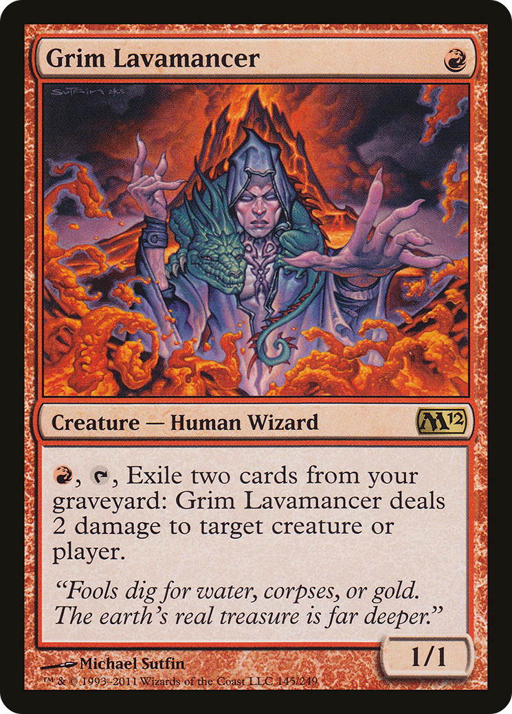 {R} Grim Lavamancer [Magic 2012][M12 145]