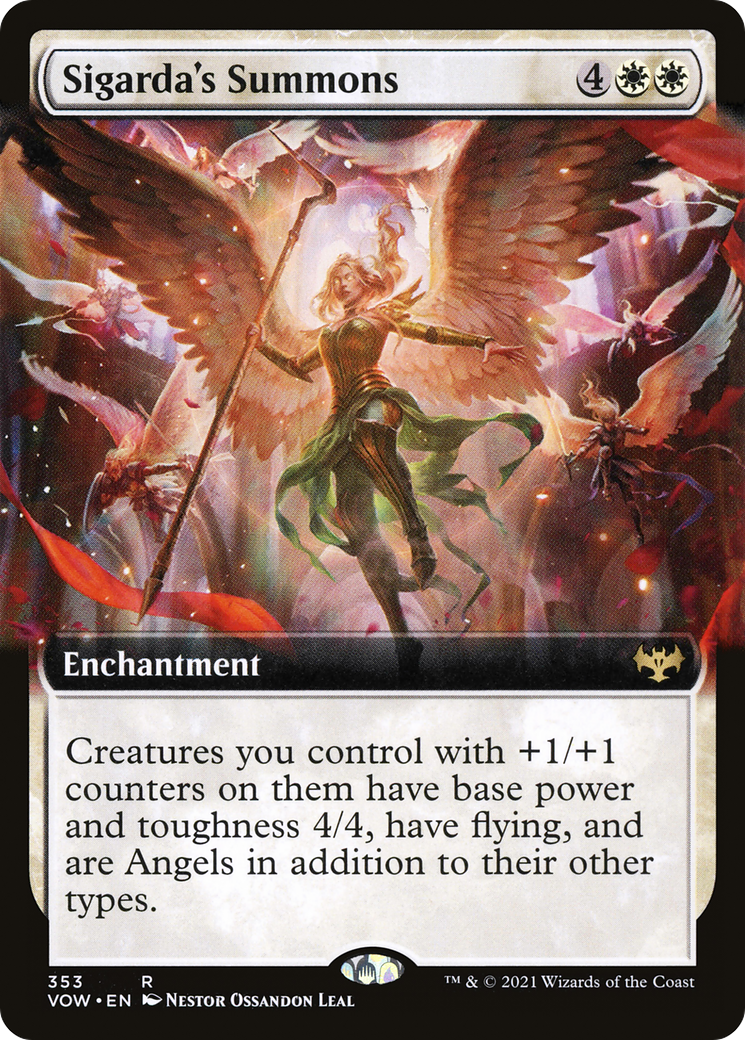 {R} Sigarda's Summons (Extended Art) [Innistrad: Crimson Vow][VOW 353]