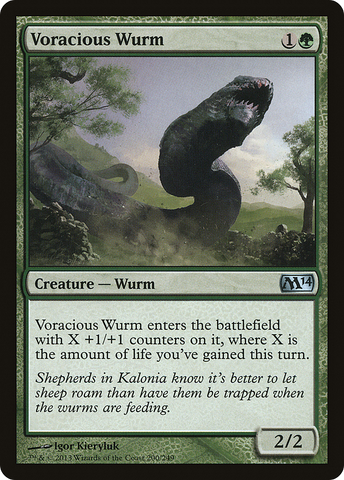 {C} Voracious Wurm [Magic 2014][M14 200]