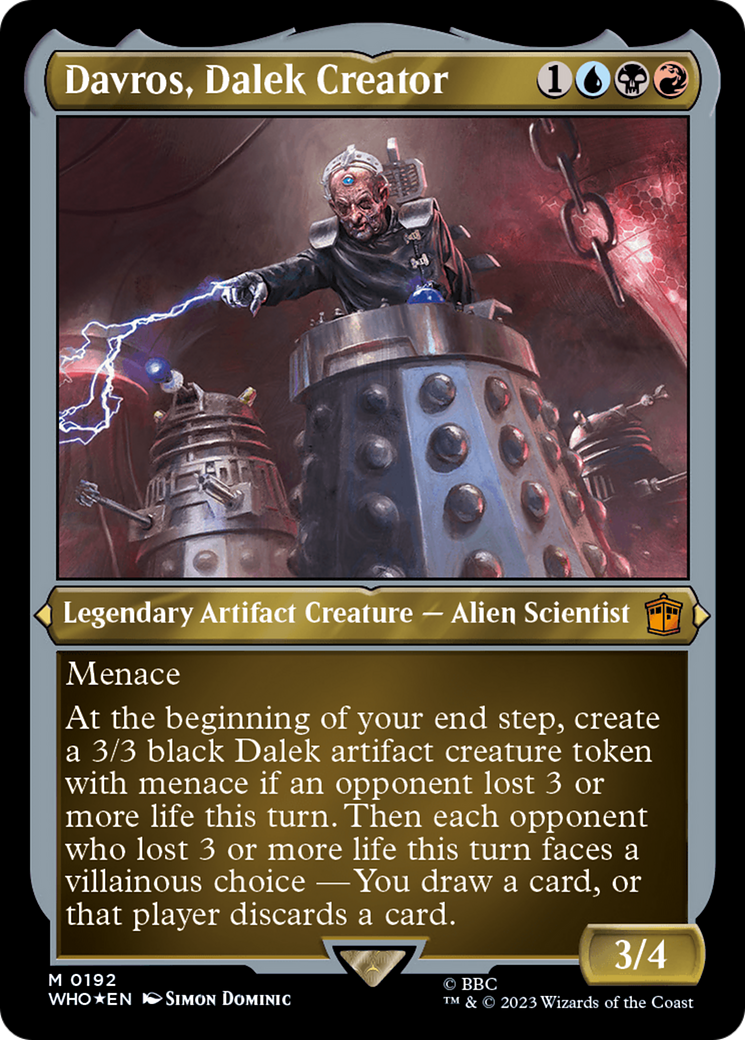 {R} Davros, Dalek Creator (Display Commander) - Thick Stock [Doctor Who][WHO 192]