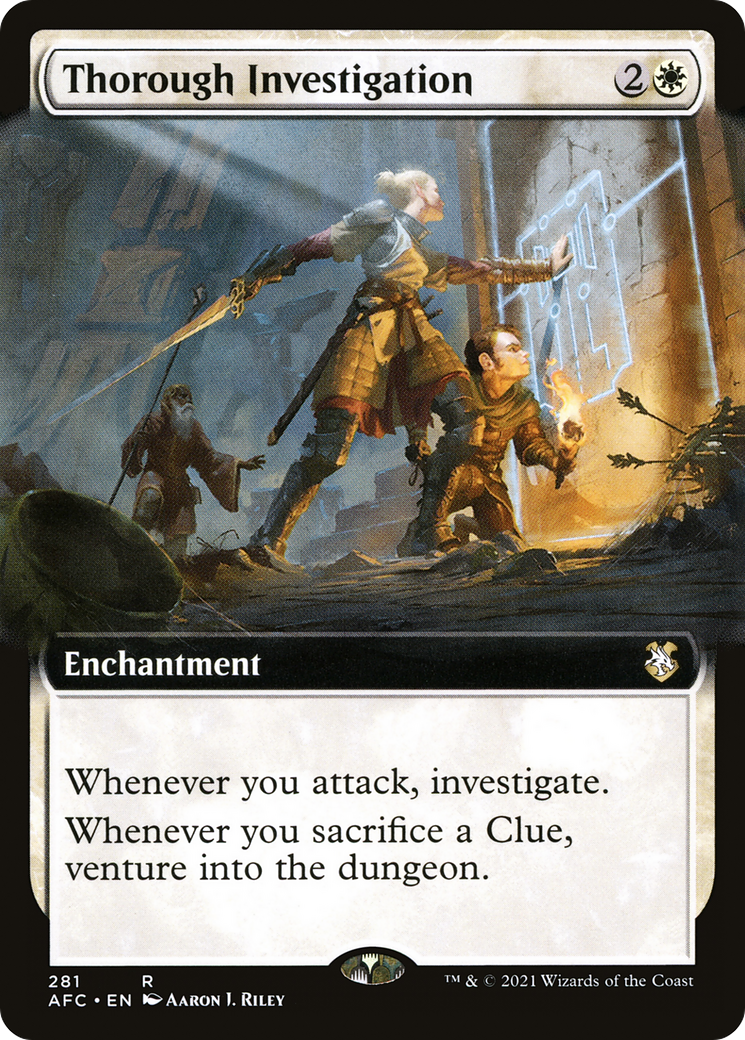 {R} Thorough Investigation (Extended Art) [Dungeons & Dragons: Adventures in the Forgotten Realms Commander][AFC 281]