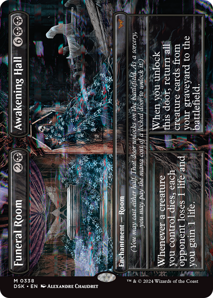 {@R} Funeral Room // Awakening Hall (Borderless) [Duskmourn: House of Horror][DSK 338]