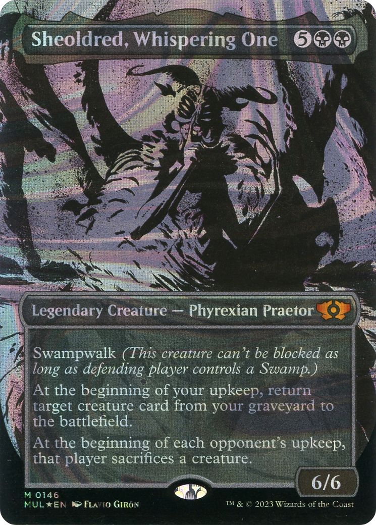 {R} Sheoldred, Whispering One (Halo Foil) [Multiverse Legends][MUL 146]