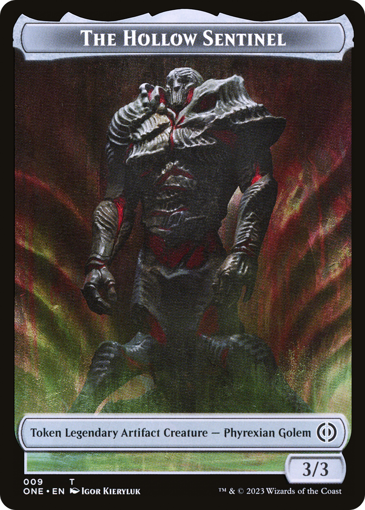 {T} Phyrexian Mite (012) // The Hollow Sentinel Double-Sided Token [Phyrexia: All Will Be One Tokens][TONE 12//9]