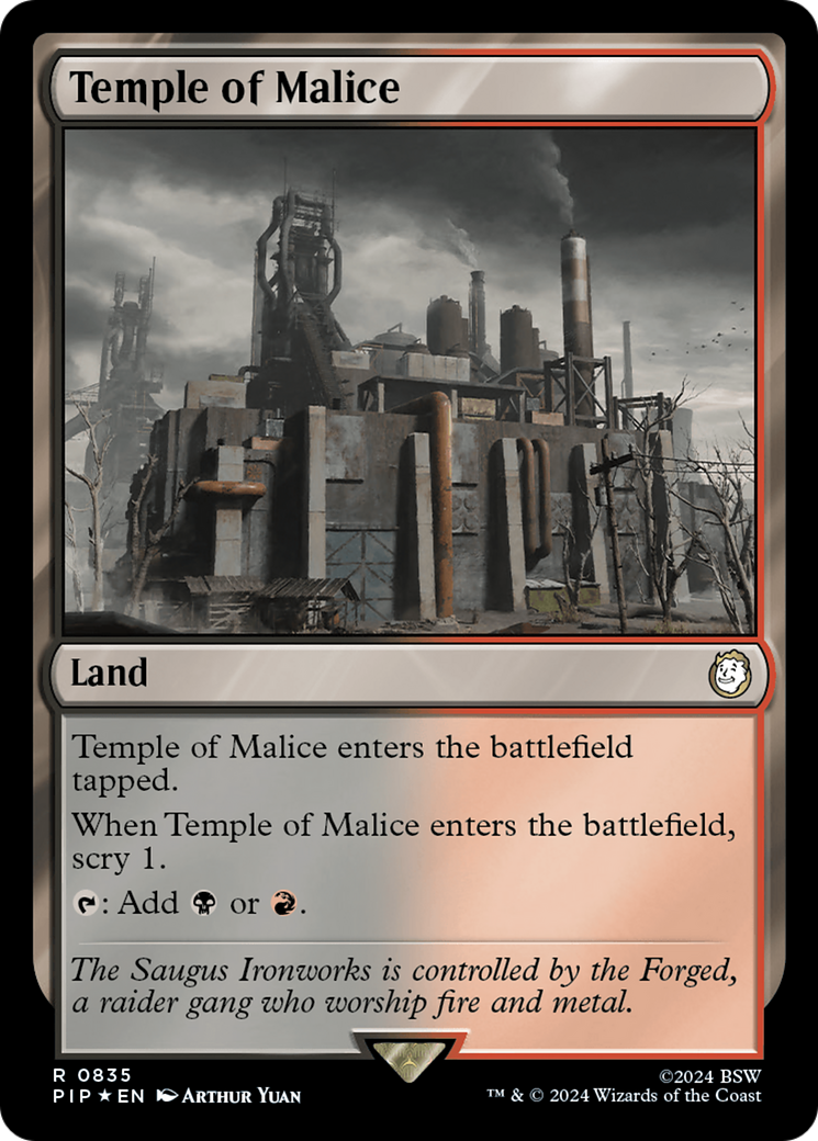 {R} Temple of Malice (Surge Foil) [Fallout][PIP 835]