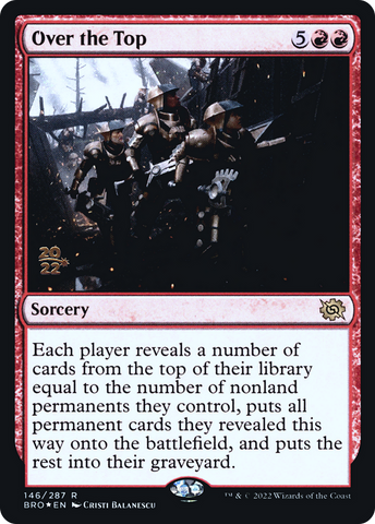 {R} Over the Top [The Brothers' War: Prerelease Promos][PR BRO 146]
