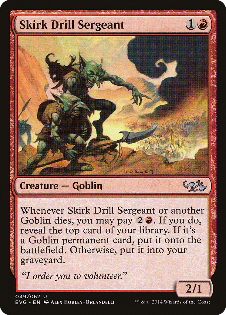 {C} Skirk Drill Sergeant (Elves vs. Goblins) [Duel Decks Anthology][EVG 049]