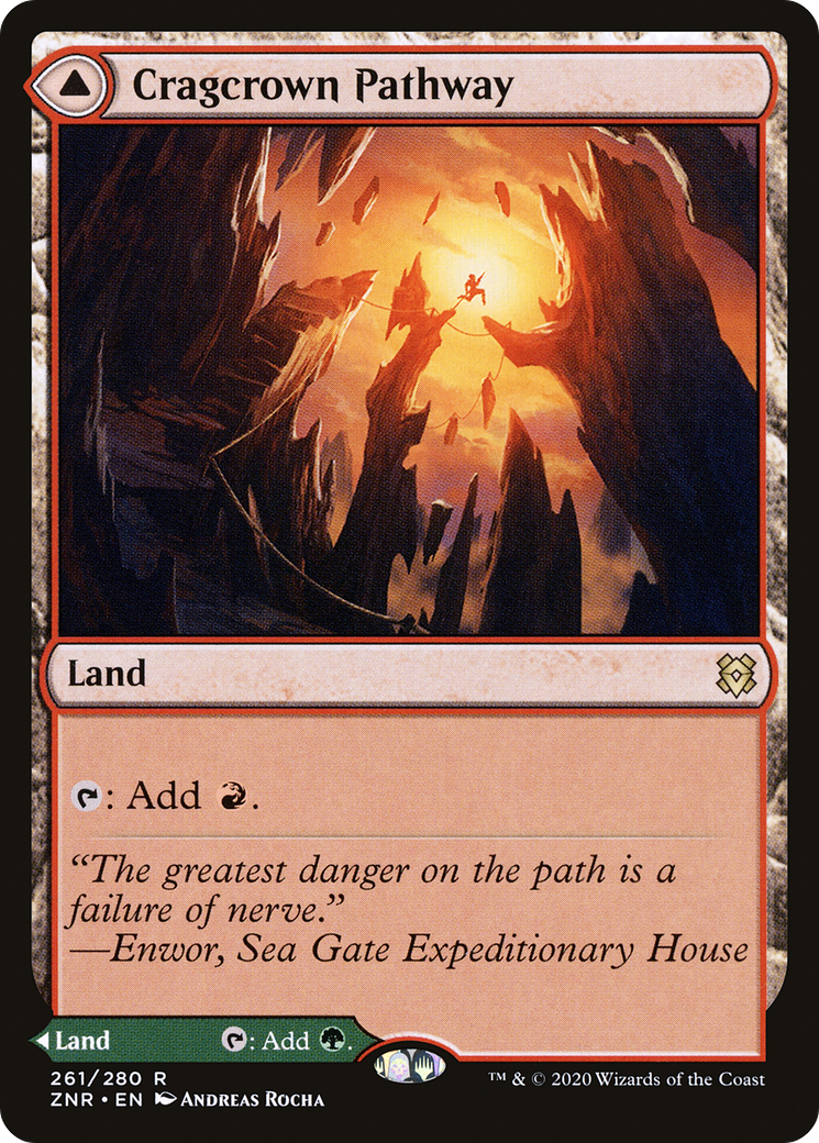 {R} Cragcrown Pathway // Timbercrown Pathway [Zendikar Rising][ZNR 261]