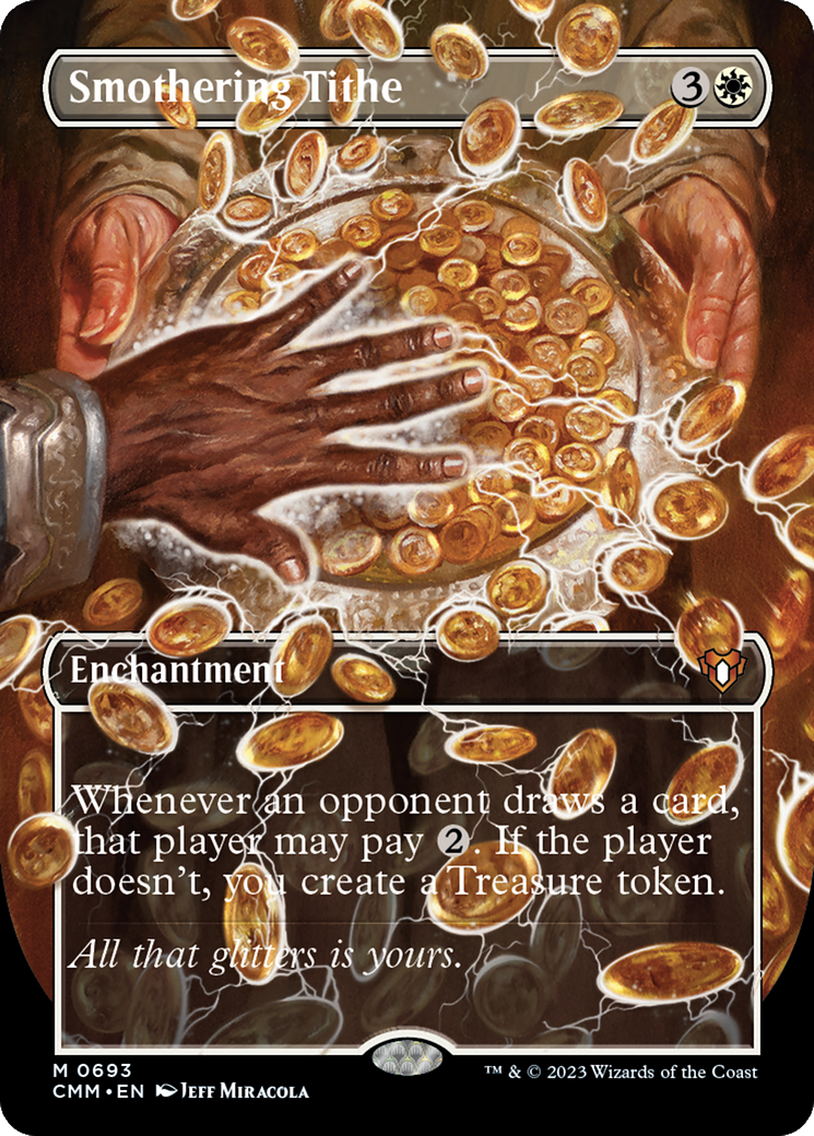 {R} Smothering Tithe (Borderless Alternate Art) [Commander Masters][CMM 693]