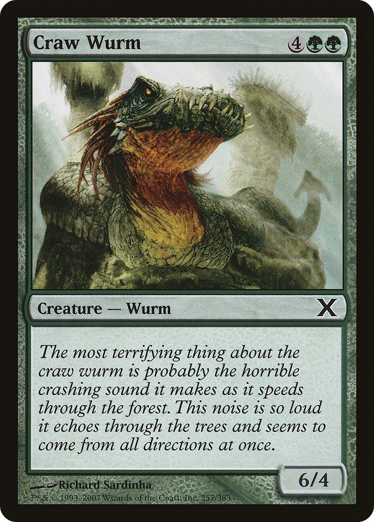 {C} Craw Wurm [Tenth Edition][10E 257]