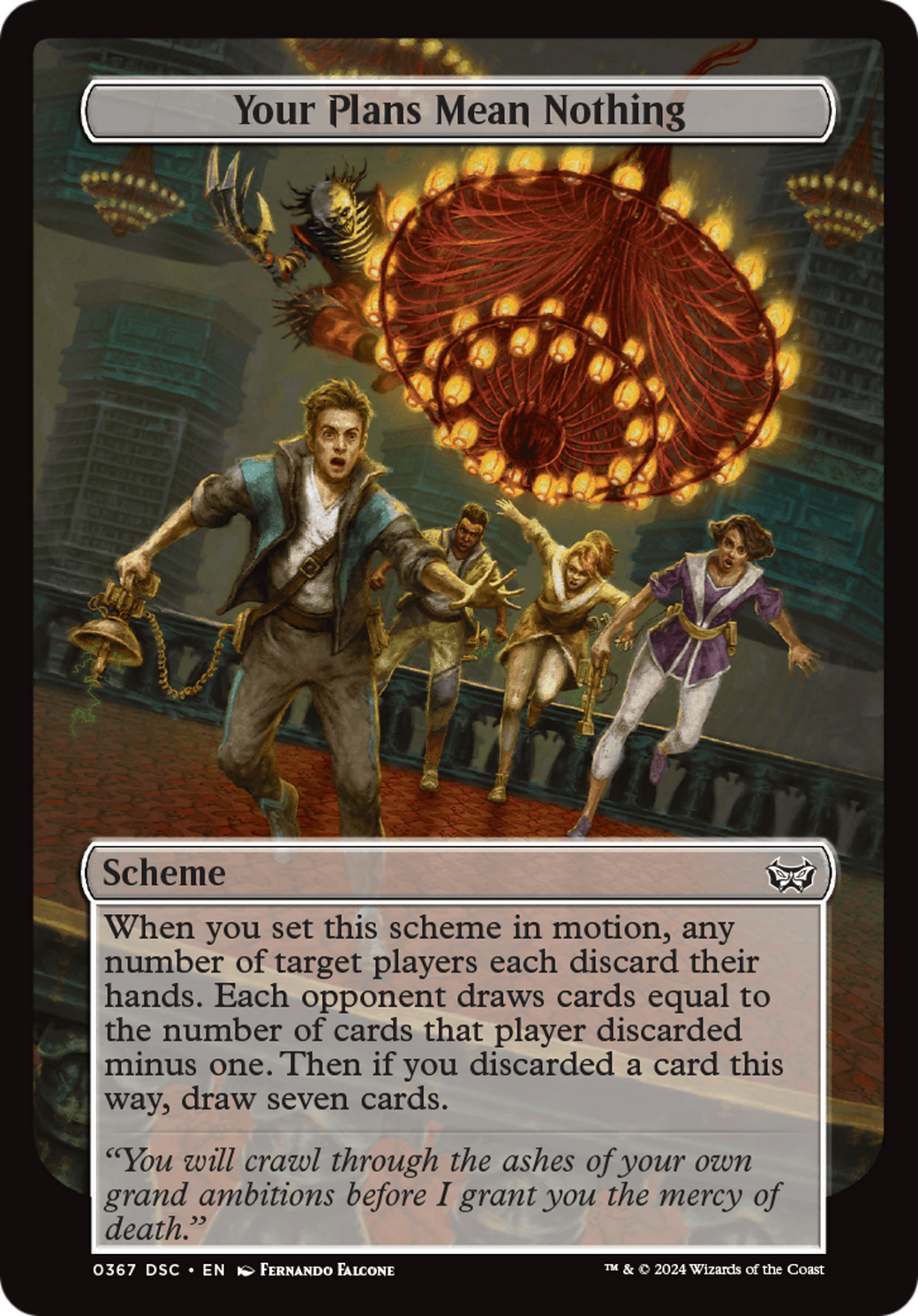 {C} Your Plans Mean Nothing (Full Art) [Duskmourn: House of Horror Commander][DSC 367]