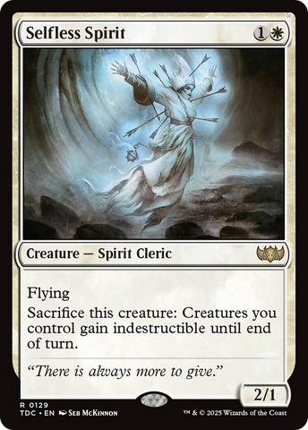 {R} Selfless Spirit [Tarkir: Dragonstorm Commander][TDC 129]