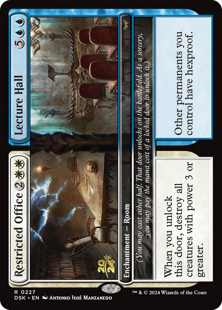 {@R} Restricted Office // Lecture Hall [Duskmourn: House of Horror Prerelease Cards][PR DSK 227]