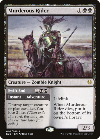 {R} Murderous Rider // Swift End (Promo Pack) [Throne of Eldraine Promos][PP ELD 097]