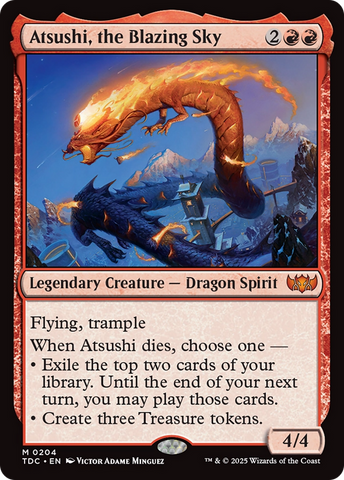 {R} Atsushi, the Blazing Sky [Tarkir: Dragonstorm Commander][TDC 204]