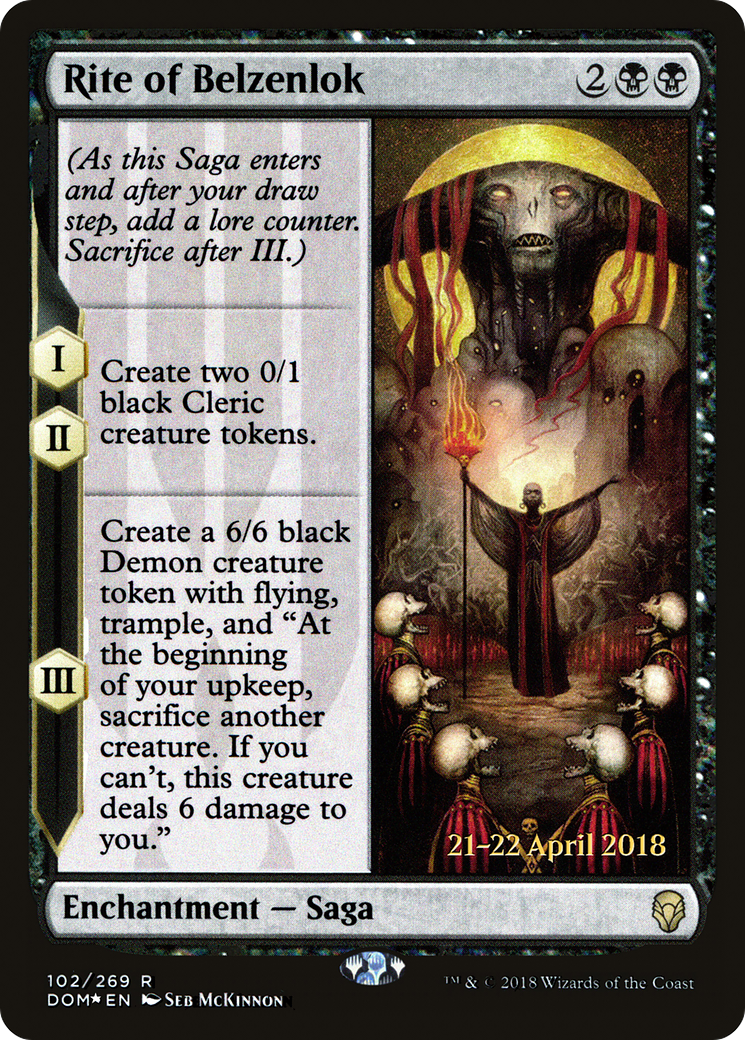 {R} Rite of Belzenlok [Dominaria Prerelease Promos][PR DOM 102]