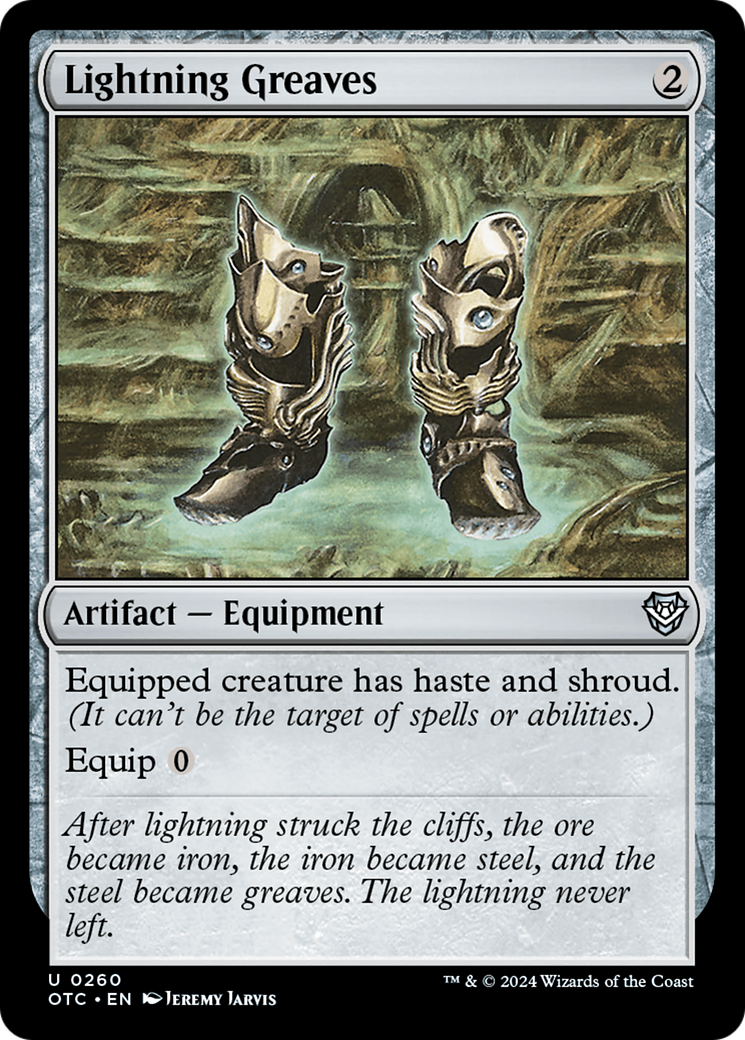 {C} Lightning Greaves [Outlaws of Thunder Junction Commander][OTC 260]