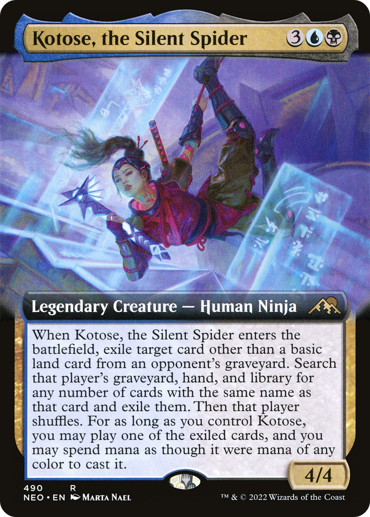 {R} Kotose, the Silent Spider (Extended Art) [Kamigawa: Neon Dynasty][NEO 490]