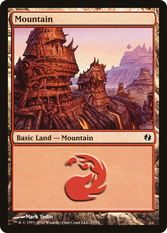 {B}[DDI 077] Mountain (77) [Duel Decks: Venser vs. Koth]