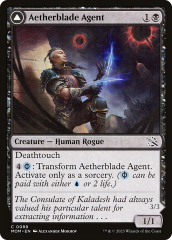 {C} Aetherblade Agent // Gitaxian Mindstinger [March of the Machine][MOM 088]