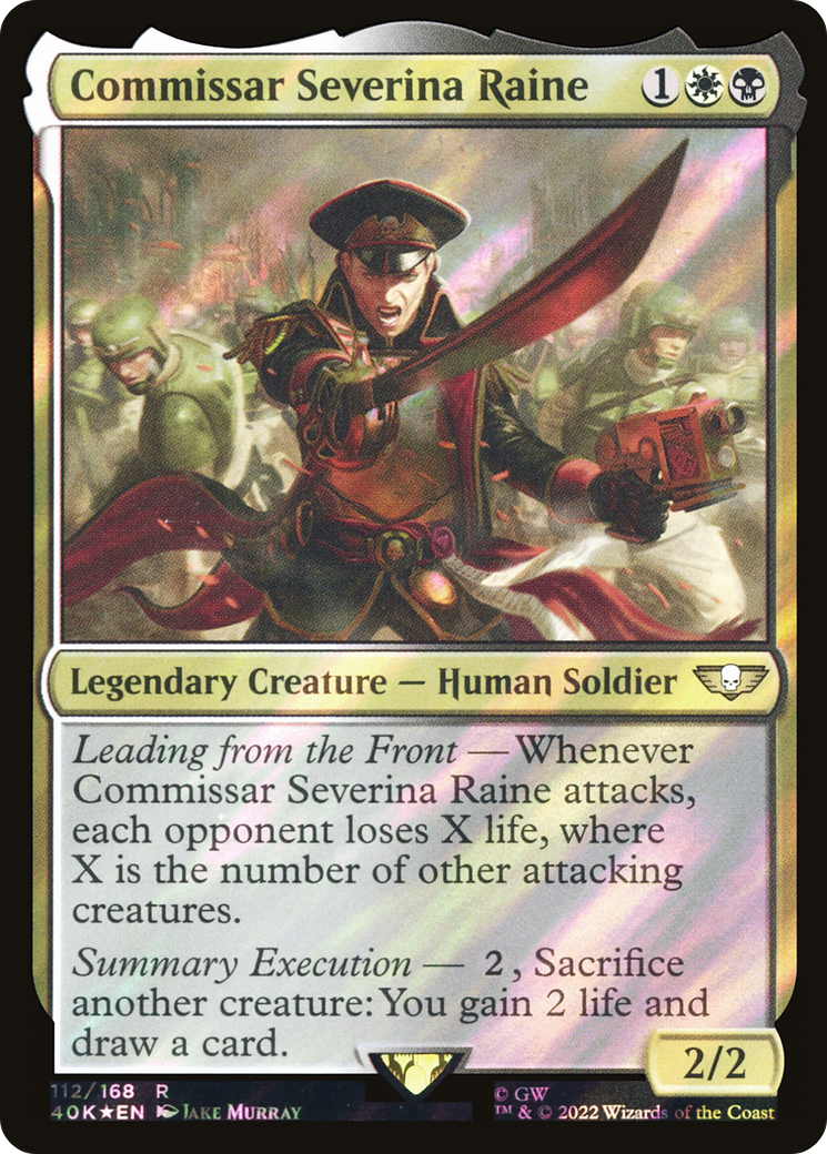 {R} Commissar Severina Raine (Surge Foil) [Universes Beyond: Warhammer 40,000][SF 40K 112]