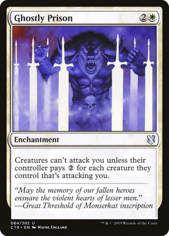 {C} Ghostly Prison [Commander 2019][C19 064]